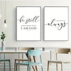 Christian Scripture Wall Art Canvas Home Decor, Frameless - 3 Piece Set