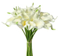 10 White Calla Lilies Faux Artificial Lily Flower Bouquet Plant Home Decor